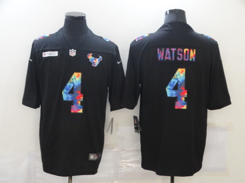 Men's Houston Texans Deshaun Watson #4 Black Jersey